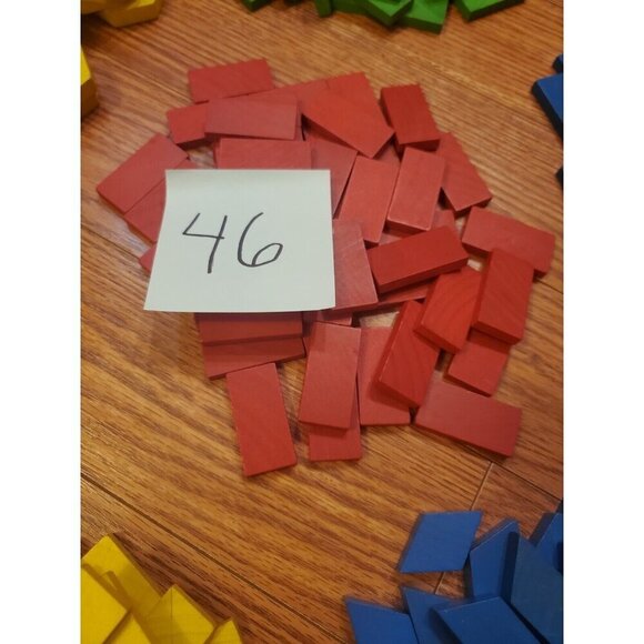 Lot of 426‎ Thick Geometric Wooden Pattern Blocks Math Manipulative Shapes - Picture 7 of 16